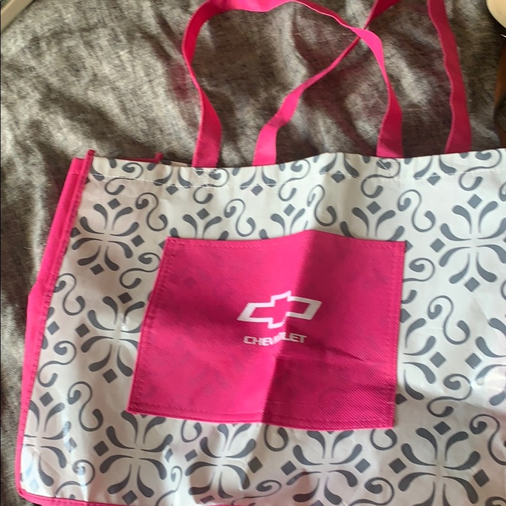 pink patterned chevrolet bag